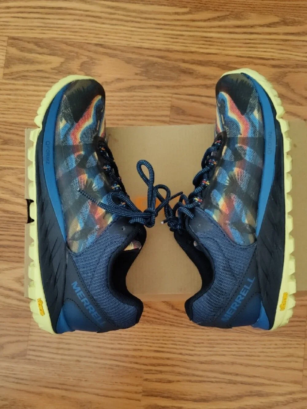 Merrell Women's Multicolor Trail Runners - Blue/Orange Accents